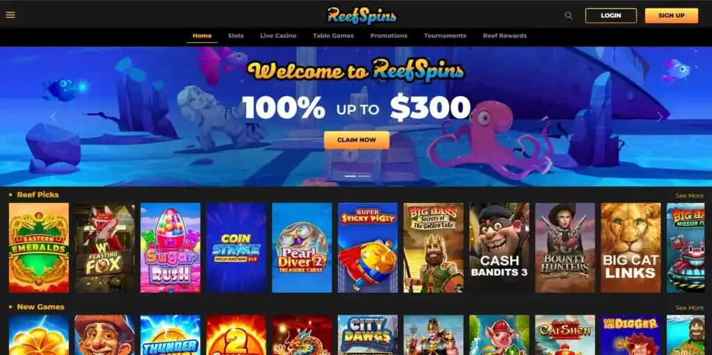 Reef Spins casino review section 5